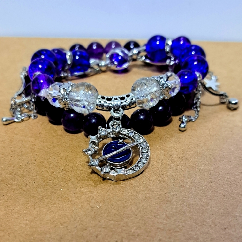 Beaded Charm Bracelet Set